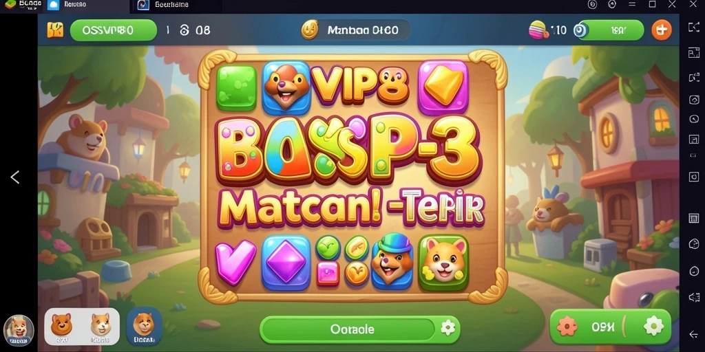 Tampilan permainan BOSVIP88 dengan elemen yang cerah dan dinamis.