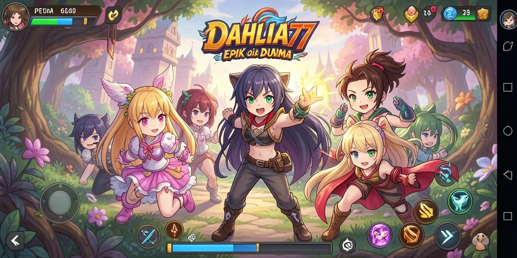Screenshot menampilkan aksi seru karakter Anime dalam pertempuran.