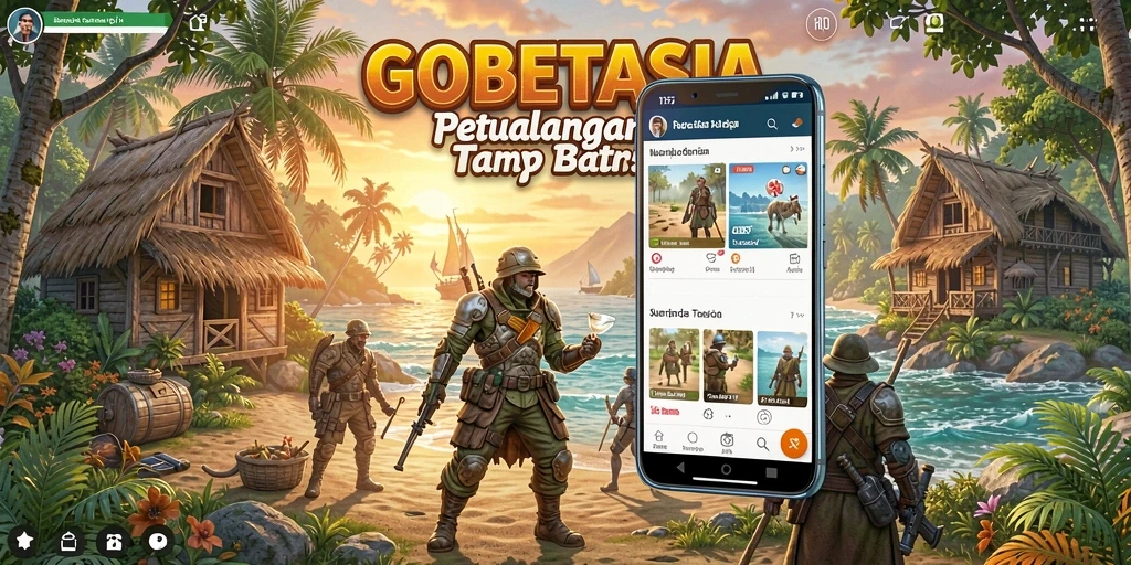 Tangkapan layar gameplay <strong>GOBETASIA</strong> menampilkan petualangan di dunia terbuka.