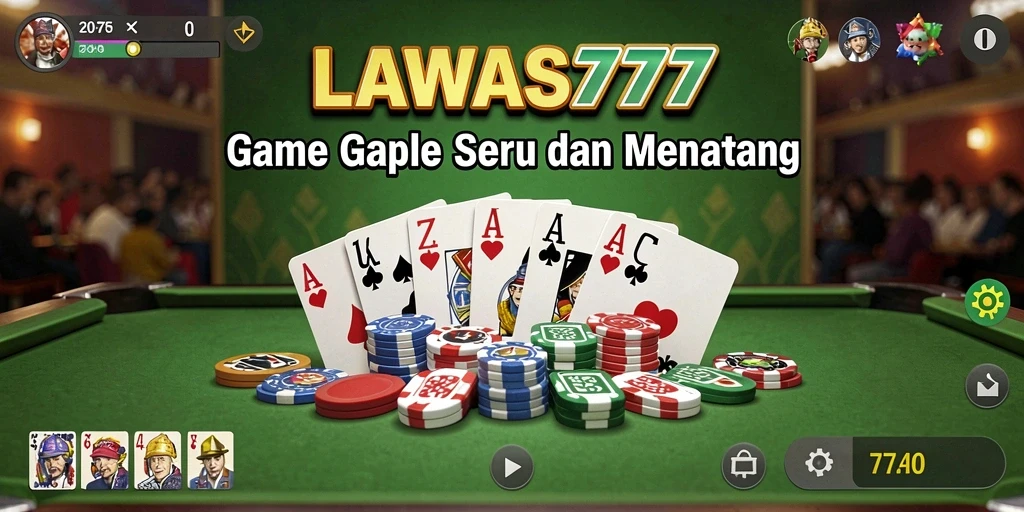 Tampilan permainan Gaple yang menarik dan interaktif.