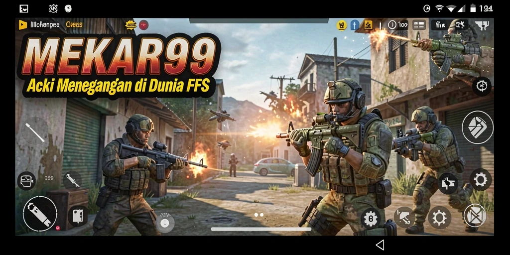 Gameplay menegangkan di MEKAR99 dengan aksi FPS yang seru.