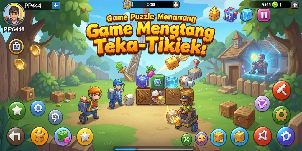 Tampilan gameplay menantang di PP444 mengajak Anda untuk memecahkan teka-teki.