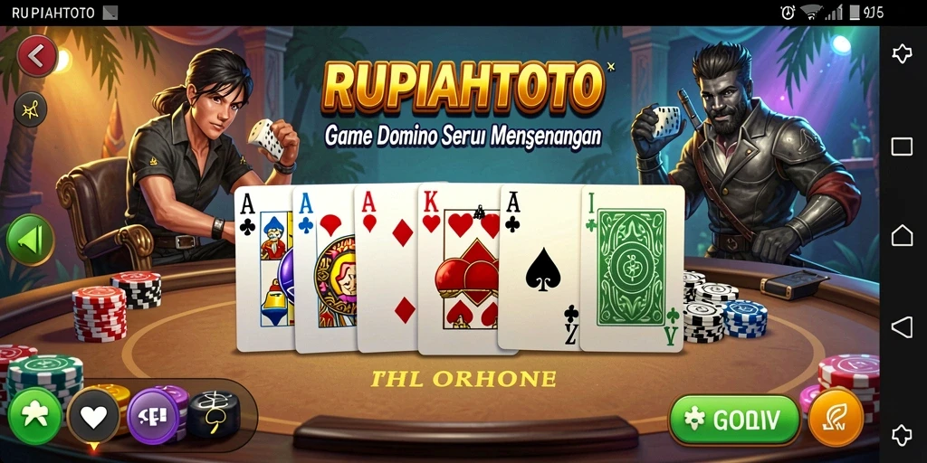 Tampilan gameplay menarik dari RUPIAHTOTO saat bermain domino.