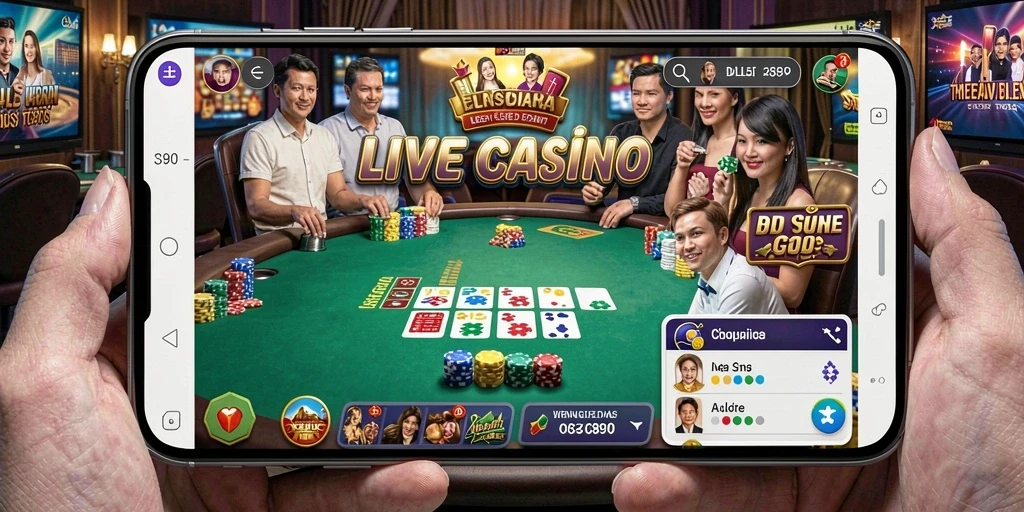 Tampilan permainan Live Casino yang mendebarkan di S80.